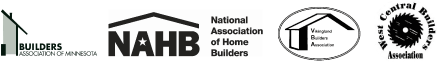 A black and white logo for the national association of home builders.